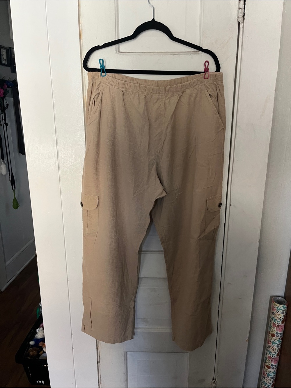 White Stag Women's Beige Cargo Pants - Neutral Utility Style